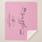 Couverture Sherpa The Snuggle is Real Two Hearts Scripty (Devant)