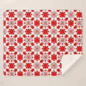 Couverture Sherpa Thème Flocon de Neige pour Cadeau d'Hiver (Devant (Horizontal))