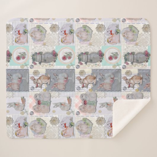 Couverture Sherpa Thème Pipa & Marlow (Devant (Horizontal))