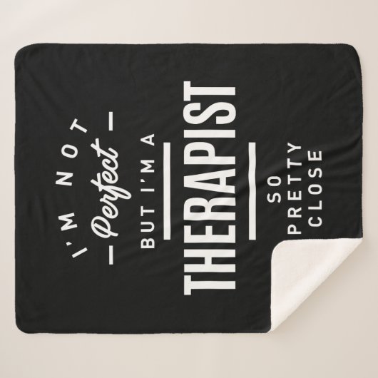 Couverture Sherpa Thérapiste Travail Titre du poste Cadeau (Devant (Horizontal))