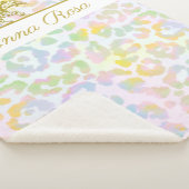 Couverture Sherpa *~* Tie Dye Gold Leopard Pastel Spots (3/4)