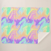 Couverture Sherpa Tie Dye Swirl Marbre Retro Super (Devant (Horizontal))