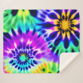 Couverture Sherpa Tie Dye Swirling Motif Design (Devant (Horizontal))