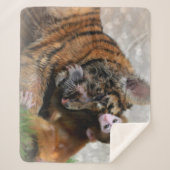 Couverture Sherpa Tiger Cub et Singe Bébé (Devant)
