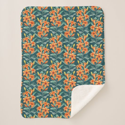 Couverture Sherpa Tiger Lily (Devant)