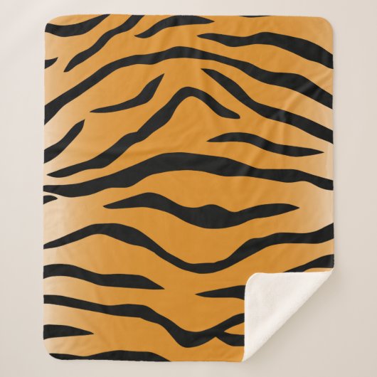 Couverture Sherpa Tiger stripes pattern (Devant)
