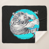 Couverture Sherpa Tigre Blanc (Devant (Horizontal))