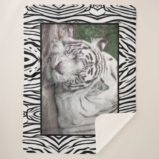 Couverture Sherpa Tigre blanc (Devant)