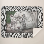 Couverture Sherpa Tigre blanc (Devant (Horizontal))