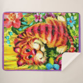 Couverture Sherpa tigre coloré (Devant (Horizontal))