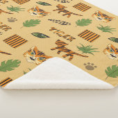 Couverture Sherpa Tigre de dessin animé : Motif des enfants gai. (3/4)