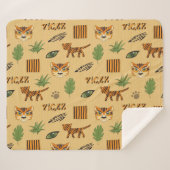 Couverture Sherpa Tigre de dessin animé : Motif des enfants gai. (Devant (Horizontal))