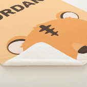 Couverture Sherpa Tigre mignon avec nom personnalisé (3/4)