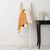 Couverture Sherpa Tigre mignon avec nom personnalisé (En situation)