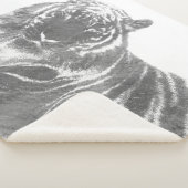 Couverture Sherpa Tigre noir et blanc (3/4)