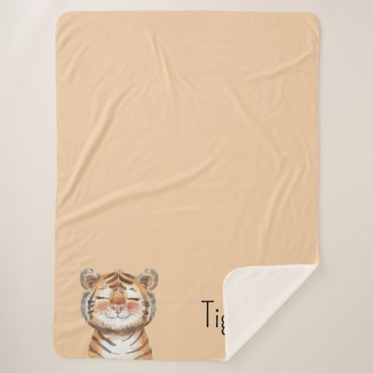 Couverture Sherpa Tigre orange (Devant)