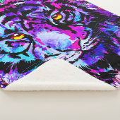 Couverture Sherpa Tigre pourpre - Tiger Portrait Sherpa Blanket (3/4)