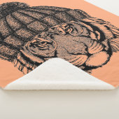 Couverture Sherpa Tigre prêt de mode d'hiver (3/4)