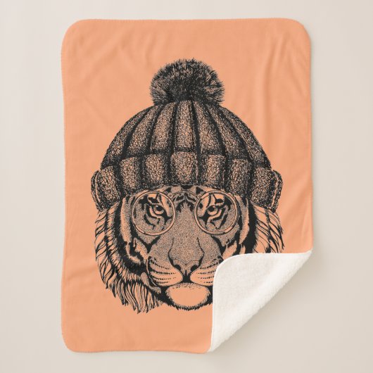 Couverture Sherpa Tigre prêt de mode d'hiver (Devant)