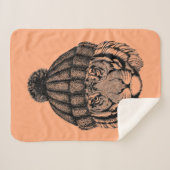 Couverture Sherpa Tigre prêt de mode d'hiver (Devant (Horizontal))