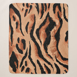 Couverture Sherpa tigre transparent, léopard motif