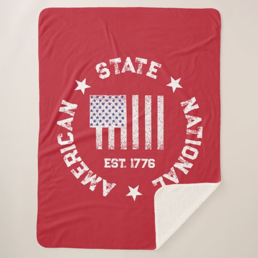 Couverture Sherpa Timbre circulaire American State National Est 1776 (Devant)
