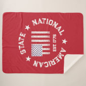 Couverture Sherpa Timbre circulaire American State National Est 1776 (Devant (Horizontal))
