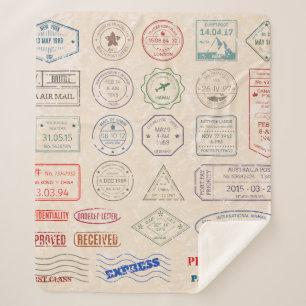 Couverture Sherpa timbres-poste vintages vintages de pays 