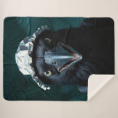 Couverture Sherpa Tin Foil Casquette noir Bird Raven (Devant (Horizontal))