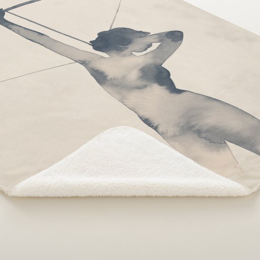 Couverture Sherpa Tir aquarelle (3/4)