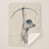 Couverture Sherpa Tir aquarelle (Devant)