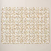 Couverture Sherpa Tissage Panier Faux Blanc Crème (Devant (Horizontal))