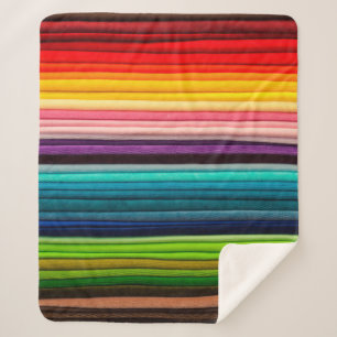 Couverture Sherpa Tissu coloré textile