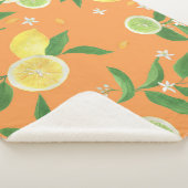 Couverture Sherpa Tissu d'aquarelle en agrumes (3/4)