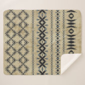 Couverture Sherpa Tissu de boue tribale 01 (Devant (Horizontal))