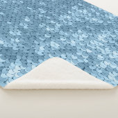 Couverture Sherpa Tissu de séquence : Séquin bleu ciel. (3/4)