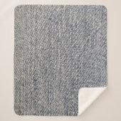 Couverture Sherpa Tissu Jeans (Devant)