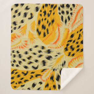 Couverture Sherpa tissu peau abstraite mixte animal texture backgrou