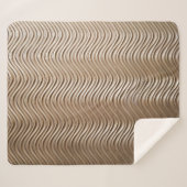 Couverture Sherpa Tissu rayé blanc et gris (Devant (Horizontal))