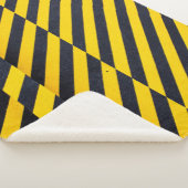 Couverture Sherpa Tissu rayé jaune et noir (3/4)