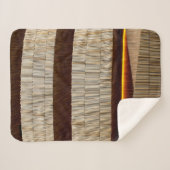 Couverture Sherpa Tissu rayé noir et blanc (Devant (Horizontal))