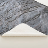 Couverture Sherpa Tissu rayé noir et gris (3/4)
