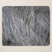 Couverture Sherpa Tissu rayé noir et gris (Devant (Horizontal))