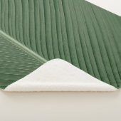 Couverture Sherpa Tissu rayé vert et blanc (3/4)