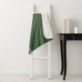 Couverture Sherpa Tissu rayé vert et blanc (En situation)
