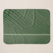 Couverture Sherpa Tissu rayé vert et blanc (Devant (Horizontal))