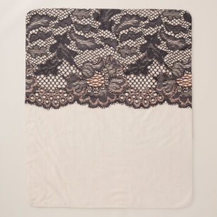 Couverture Sherpa Tissu texture textile et dentelle pour arrière -