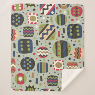 Couverture Sherpa Tissus motifs couleur abstraits, décoration intéri