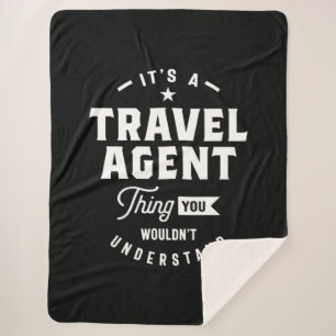 Couverture Sherpa Titre du travail de l'agent de voyage Cadeau