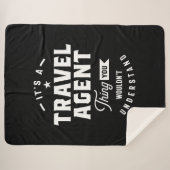 Couverture Sherpa Titre du travail de l'agent de voyage Cadeau (Devant (Horizontal))